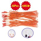 50 Pcs1m   39 37in Copper Remote Starting Coil System Connect Wire Orange Line