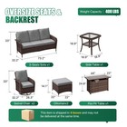 7-piece Patio Furniture Sets Outdoor Wicker Sectional Sofa Set With Swivel Chair