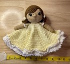 Crochet Baby Doll With Crochet Clothes Vintage Homemade Brown Haired Girl