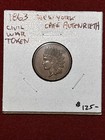 1863 Cafe Autenrieth Nyc Store Card Civil War Token Nice Original