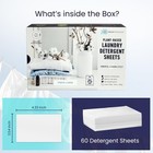 Plant-based Laundry Sheets     Biodegradable  60 Count  pack Of 1  