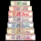 India Set Of 7   5 10 20 50 100 500 1000 Rupees   Random Year  Unc