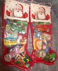 Boys  14  Vtg Felt Christmas Stocking W  1960s-80s Toys  Cycle   Gumby Pokey Nos