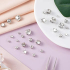 200pcs Crystal Rhinestone Sewing Gems Silver Claw Craft Decoration Set - New
