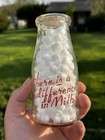 Vintage Round Hill Dairy Half Pint Milk Bottle Mount Mt Vernon Oh Ohio Red Pyro