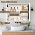 Lighted Medicine Cabinet With Mirror Wall Mounted Bathroom Cabinet Led Lights 