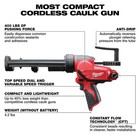 Milwaukee 2441-20 10oz  Caulk And Adhesive Gun   Free Battery