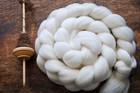 Domestic Merino Natural Ecru Undyed Combed Top Wool Roving Spinning Felting 4oz
