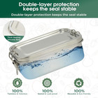 4 Pcs 304 Stainless Steel Bento Box Metal Lunch 550ml 18 6oz Leak-proof Food