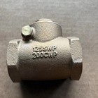 New 1-1 2  Npt Bronze Swing Check Valve 200 Cwp 125 Swp Threaded