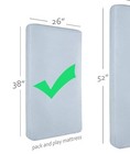 Waterproof Pack And Play Mattress Pad Sheets Fitted  Cotton Fabric Pack And P   