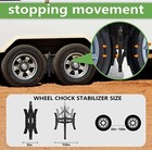 217b Rv Wheel Chock Stabilizer camper X Chocks Travel Trailer  Wheel Black