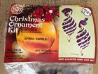 Walco Spiral Swirls Christmas Ornament Kit Blue Beaded Sequin Makes 2
