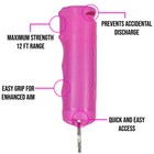 Police Magnum Pepper Spray Keychain 3 Pack  50oz Flip Top Hot Pink Self Defense 