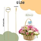 40 Pcs Floral Card Holder Picks Metal Floral Picture Holders For Bouquets