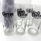 2  1990-2000 Cuervo Black 6  Advertisng Barware Libby Glasses Tumblers Vntg Euc