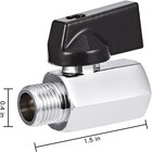 2 Pack Brass Mini Ball Valve 1 4  Npt Female X Male Thread Shut-off Valve  1 4 