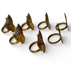 Vintage Brass Menorah Napkin Rings Set Of 7 Hanukkah Judaica Table Decor