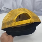 Vintage Stroh   s Beer 70   s Mesh Back Adjustable Trucker Hat Brown Yellow