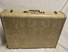 Vintage Samsonite Streamline Suitcase Luggage With Key     Cream Marble