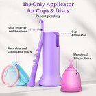 Ecoblossom Menstrual Cup   Disc Applicator Tool - Comfortable   Easy Insertion  