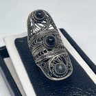 Extremely Very Rare Ancient Silver Roman Ring Black Stone Old Artifact Authentic