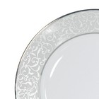 Mikasa Parchment 40 Piece Dinnerware Set Gray Border Platinum Accents