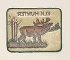 Vintage Embroidered Souvenir Patch Elk Hunter - Big Game Deer Hunting