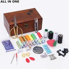 Wooden Sewing Kit Box  Wooden Sewing Box With Sew Kit Accessories  Sewing Repair
