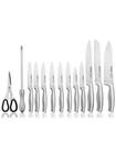 14 - Piece Stainless Steel Chef Knife Set W acrylic Stand  Hollow Handle