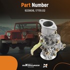 F Head Carburetor 1-barrel For Jeep Cj5 Willys Cj6 923808  17701 02 Manual Choke