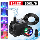 Submersible Water Pump With 12 Led 16w Lights For Fountain Pool Garden Pond Tank
