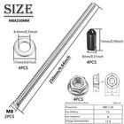 2pcs M8 X 250mm Fully Threaded Rod  304 Stainless Steel Long Threaded Screw Righ