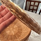 5 Vintage Handmade Woven Nesting Baskets W lids Cottagecore Sewing Baskets
