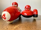 Playforever Red Enzo Motorbike With Side Car Toy 3 Wheels Played With Condition