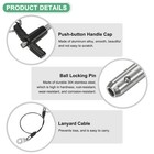 T Handle Lock Pins  6mm Dia  100mm Usage Long Push-button Ball Locking Pin