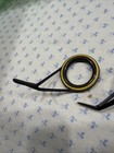 Set Of 7 Vintage Fuji Bseg Black Yellow Shock Ring Fishing Rod Guides   Tip Top