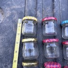Lot Of 13 Vintage Mini Glass Jam Jelly Jars Various Sizes