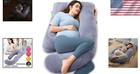 Durable Velvet Pregnancy Pillow - U-shaped Comfort For Back And Belly Relief