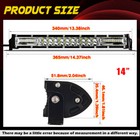 For Polaris Ranger Xp 1000 1000 Crew Dual Row 14  Led Light Bar Combo   Wire Kit