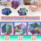 Hexagon  Kinetic Desk Spinning Toy  35 Circles   5 9x6 69in  Used F