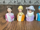 Vintage Avon Thimbles Lady Head American Fashion Silhouettes 1980s 6 Lot Sewing