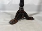 Vtg Antique Industrial Cast Iron Base Parlor Table Plant Stand Feet