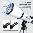 Telescope 80mm Aperture 600mm - Astronomical Portable Refracting  Fully Multi   