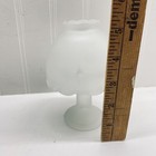Vintage Frosted Glass Fairy Lamp Candle Light White Satin Glass 2 Piece
