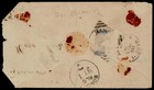 India Used In Burma -  1894 Registered Cover From Rangoon  stamp Damaged 