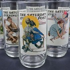 The Saturday Evening Post Arby s Norman Rockwell Glasses Complete Set Of 6