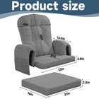 5 Pcs Corduroy Glider Rocker Cushions With Storage Side Pocket foam   Microfibe