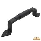 Door Pull Handle Cast Iron Kitchen Cupboard Shed Gate Decor Hardware Black Pair