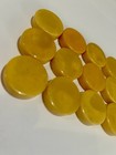 Vtg Butterscotch Bakelite Backgammon Pieces Set Of 15 1 21    And 0 35    Euc